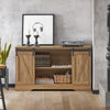 SoBuy Credenza με συρόμενες πόρτες, έπιπλα εισόδου, ράφι παπουτσιών, πολυλειτουργικό ντουλάπι FSB60-BR