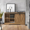 SoBuy Credenza με συρόμενες πόρτες, έπιπλα εισόδου, ράφι παπουτσιών, πολυλειτουργικό ντουλάπι FSB60-BR