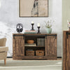 SoBuy Credenza με συρόμενες πόρτες, έπιπλα εισόδου, ράφι παπουτσιών, πολυλειτουργικό ντουλάπι FSB60-N