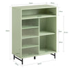 SoBuy Credenza με συρόμενη πόρτα σε γυαλί, συρτάρι, ντουλάπι κουζίνας, μπότα εισόδου, πράσινο, 70x33x90cm fsb61-gr