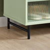 SoBuy Credenza με συρόμενη πόρτα σε γυαλί, συρτάρι, ντουλάπι κουζίνας, μπότα εισόδου, πράσινο, 70x33x90cm fsb61-gr
