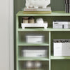 SoBuy Credenza με συρόμενη πόρτα σε γυαλί, συρτάρι, ντουλάπι κουζίνας, μπότα εισόδου, πράσινο, 70x33x90cm fsb61-gr