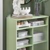SoBuy Credenza με συρόμενη πόρτα σε γυαλί, συρτάρι, ντουλάπι κουζίνας, μπότα εισόδου, πράσινο, 70x33x90cm fsb61-gr