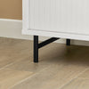 SoBuy Sideboard με συρόμενη πόρτα, συρτάρι, ντουλάπι κουζίνας, μπότα εισόδου, λευκό, 70x37x87cm, FSB62-W