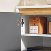 SoBuy Κουζίνα κινητό credenza κινητό μπουφέ μπουφέ σε μπουφέ κινητό παπούτσι πλευρικό μπάσο μπάσο μπάσο κινητό λευκό τηλεόραση 97x34x80cm fsb69-w