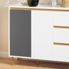 SoBuy Κουζίνα κινητό credenza κινητό μπουφέ μπουφέ σε μπουφέ κινητό παπούτσι πλευρικό μπάσο μπάσο μπάσο κινητό λευκό τηλεόραση 97x34x80cm fsb69-w