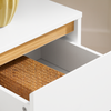 SoBuy Κουζίνα κινητό credenza κινητό μπουφέ μπουφέ σε μπουφέ κινητό παπούτσι πλευρικό μπάσο μπάσο μπάσο κινητό λευκό τηλεόραση 97x34x80cm fsb69-w