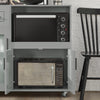 SoBuy Credenza με κινητούς τροχούς για φούρνο μικροκυμάτων κουζίνας με 1 συρτάρι, 3 πόρτες γκρι ντουλάπα κουζίνας 89x40x89cm fsb78-hg