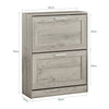 SoBuy Που πωλείται ράφι παπουτσιών με 2 Limelights Rubalte Saving Slim, 60x23x79cm, Gray, FSR137-HG