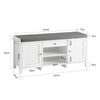 SoBuy Shoad Bench είσοδος παπούτσι παπουτσιών κάτω από το δοχείο πάγκου 107x35x50 cm FSR83-W