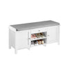 SoBuy Shoad Bench είσοδος παπούτσι παπουτσιών κάτω από το δοχείο πάγκου 107x35x50 cm FSR83-W