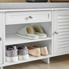 SoBuy Shoad Bench είσοδος παπούτσι παπουτσιών κάτω από το δοχείο πάγκου 107x35x50 cm FSR83-W