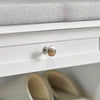 SoBuy Shoad Bench είσοδος παπούτσι παπουτσιών κάτω από το δοχείο πάγκου 107x35x50 cm FSR83-W