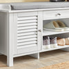 SoBuy Shoad Bench είσοδος παπούτσι παπουτσιών κάτω από το δοχείο πάγκου 107x35x50 cm FSR83-W