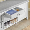 SoBuy Shoad Bench είσοδος παπούτσι παπουτσιών κάτω από το δοχείο πάγκου 107x35x50 cm FSR83-W