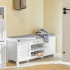 SoBuy Shoad Bench είσοδος παπούτσι παπουτσιών κάτω από το δοχείο πάγκου 107x35x50 cm FSR83-W