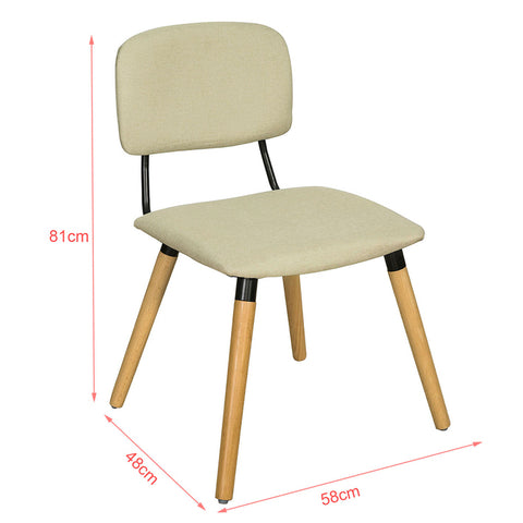 SoBuy Καρέκλα καρέκλα καρέκλα καρέκλα γραφείου καρέκλα μαγειρέματος μπεζ fst54-mi