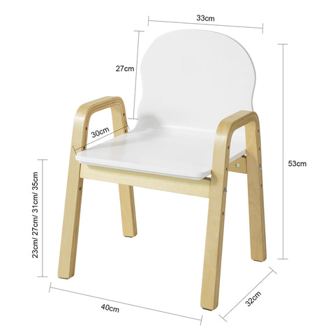SoBuy Ρυθμίστε 2 παιδικές καρέκλες καρέκλας ύψους παιδιών