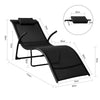 SoBuy Κήπος Deckair πτυσσόμενα κρεβάτια αφαιρούμενο προσκέφαλο 173x54x69cm μαύρη χωρητικότητα 150 kg ogs45-sh