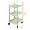 SoBuy Κουζίνα καροτσάκι καροτσάκι Carrier Carrier Carrier Carrier Kitchen With Wheels, Green, SVW06-Gr