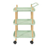 SoBuy Κουζίνα καροτσάκι καροτσάκι Carrier Carrier Carrier Carrier Kitchen With Wheels, Green, SVW06-Gr