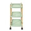 SoBuy Κουζίνα καροτσάκι καροτσάκι Carrier Carrier Carrier Carrier Kitchen With Wheels, Green, SVW06-Gr
