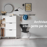 Slim but smart: the FSR209-WN shoe rack for small entrances