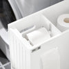 SoBuy Ράφι εξοικονόμησης χώρου με 2 αφαιρούμενα γκρίζα καλάθια μπάνιου Λευκό 20x60x70cm BZR83-W