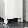 SoBuy Ράφι εξοικονόμησης χώρου με 2 αφαιρούμενα γκρίζα καλάθια μπάνιου Λευκό 20x60x70cm BZR83-W