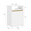SoBuy BZR18-II-W Ντουλάπα μπάνιου BZR18-II-W - Ντουλάπα μπάνιου που εξοικονομεί χώρο με πόρτες και ρυθμιζόμενο ράφι - MDF νιπτήρας μπάνιου, για επιδαπέδιο νεροχύτη, Λευκό, 60x60x29cm