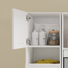 SoBuy BZR232-W Colonna Salvaspazio Armadio Multiuso con 4 Ante e 3 Ripiani Aperti (immagine 4/12)