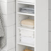 SoBuy Κινητό ψηλό στήλη μπάνιο μπάνιο μπάνιο Salvasapzio με συρτάρι, λευκό, BZR34-W
