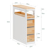 SoBuy Space-saving trolley 65x23x82cm BZR54-II-WN