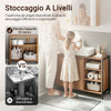 SoBuy BZR63-PF Bathroom Vanity Unit Space-saving Bathroom Cabinet with 2 Doors and Shelf, Floor-Mounting Under Sink Cabinet with Adjustable Feet 60x60x30 cm