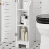 SoBuy Μπάνιο Υψηλή στήλη μπάνιο ντουλάπι λευκό-φυσικό ντουλάπι μπάνιου 20x18x75cm BZR85-W