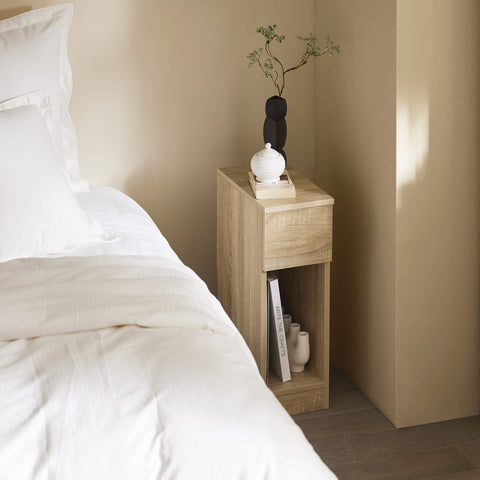 SoBuy Κομοδίνο με συρτάρι για άνοιξη κρεβάτι 20x60x35 cm, φυσικό FBT111-N