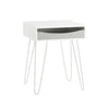 SoBuy Καναπέ τραπέζι με αφαιρούμενο συρτάρι μικρό λευκό κρεβάτι L41*P35*A51 cm FBT82-W