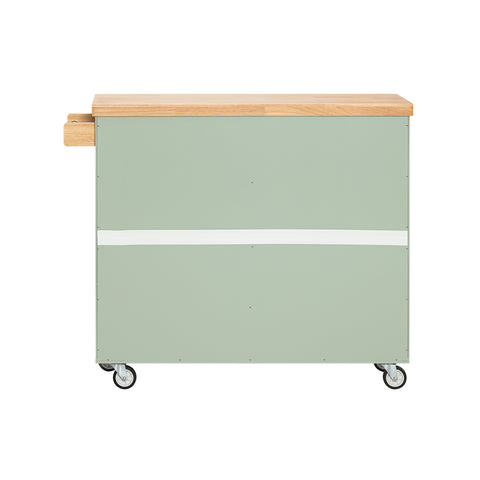 SoBuy Καλάθι κουζίνας με 2 γυάλινες πόρτες κουζίνα κουζίνα με πράσινους τροχούς 109x38x92cm fkw114-gr