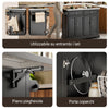 SoBuy Black kitchen sideboard with steel top 115x71x92cm FKW71-SCH