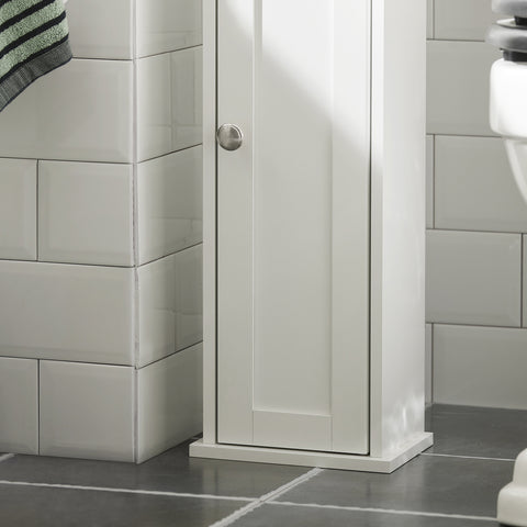 SoBuy Μπάνιο δάπεδο μπάνιο ντουλάπι εξοικονόμηση λευκή πόρτα