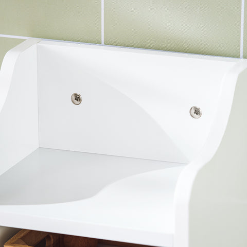 SoBuy Μπάνιο πάτωμα μπάνιου εξοικονομώντας λευκή πόρτα