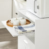 SoBuy Κουζίνα κουζίνα κουζίνα κουζίνα porta λευκό φούρνο μικροκυμάτων με συρτάρια FSB09-W