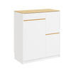 SoBuy FSB111-WN Mobile da Cucina Salvaspazio con 3 Cassetti e Ante Ribaltabili (immagine 1/12)