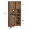 SoBuy Credenza με 2 ράφια και 2 πόρτες, ντουλάπι μικροκυμάτων, ντουλάπι κουζίνας, λευκό, 60x39x120cm, FSB47-W