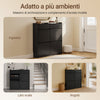 SoBuy FSR169-SCH, Shoe Rack with 4 Folding Doors and 2 Entrance Drawers | Mobile shoe rack, large capacity, ideal for entrance, corridor and small apartments