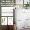 SoBuy FSR169-W scarpiera slim corridoio stretto ingresso antiribaltamento fissaggio parete