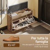 SoBuy FSR82-K-W Λεπτή σχάρα παπουτσιών εξοικονόμησης χώρου με κάθισμα - Σχάρα παπουτσιών εισόδου Πάγκος Ξύλινο δοχείο, Έπιπλα εισόδου για παπούτσια, Ρυθμιζόμενο, 60x24x51 cm, Λευκό