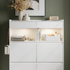 SoBuy FSR224-E-W Scarpiera Salvaspazio Bianca 4 Ante Ribaltabili (immagine 8/12)