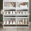 SoBuy FSR224-E-W Scarpiera Salvaspazio Bianca 4 Ante Ribaltabili (immagine 11/12)