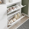 SoBuy FSR224-E-W Scarpiera Salvaspazio Bianca 4 Ante Ribaltabili (immagine 12/12)
